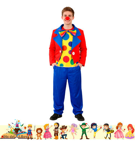 Disfraz Payaso Cuentos Infantiles Dia Del Libro Halloween Colorido