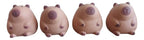 Pack De 4 Squishy Anti-estrés De Capybara De 9cm Marrón