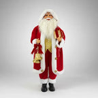Muñeco Santa Con Campana Animatronic Dcoracion Navidad 115cm Rojo