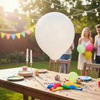 Globo Liso 23cm #9 Bolsa 50uds Los Colores - Cotillon Color Blanco