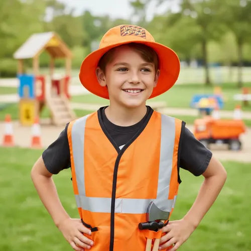 Disfraz Constructor Día Del Libro Cuentos Infantiles Cosplay Naranjo