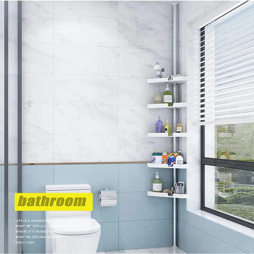 Estantería Mueble Para Ducha Repisa Ajustable Hasta 2.6m