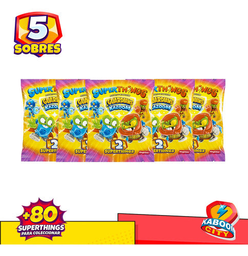 5 Sobres Two Pack Superthings Serie 9 Guardians Of  Kazoom