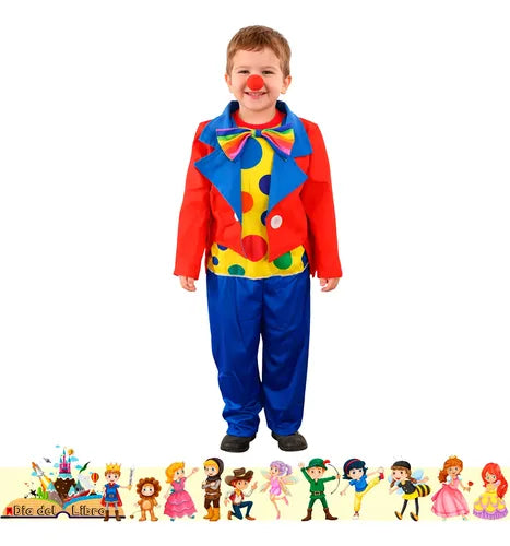 Disfraz Payaso Cuentos Infantiles Dia Del Libro Halloween Colorido