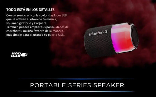 Parlante Portatil Master-g Mgsplashb Bluetooth 5w Tws Ipx3 Negro
