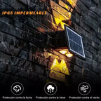 Lámpara Solar Exterior 4 Led De Sensor Recargable Luz Solar Negro