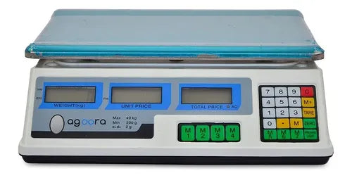 Balanza Digital Recargable 40kg Bascula Con Luz Led Pesa Blanco