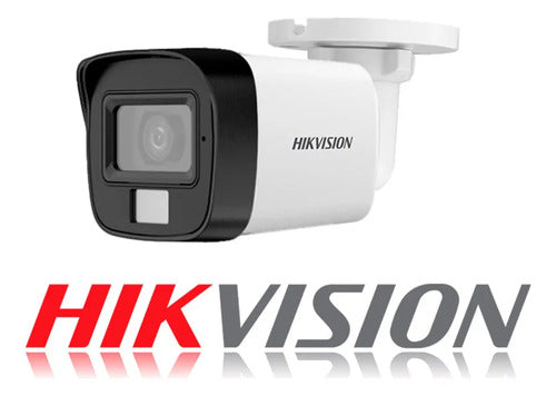 Camara De Seguridad Analoga Bala Hikvision Luz Inteligente Blanco