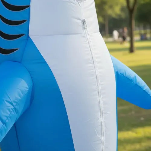 Disfraz Tiburon Inflable Infantil Halloween Fiesta 120-150cm Azul 120-150cm