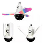 Ampolleta E27 Parlante 3 Aspas Bluetooth Luces Rgb + Control Rgb