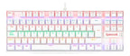 Teclado Gamer Redragon Kumara K552w Red Rainbow Tkl Ag Nkro Blanco Español Latinoamérica
