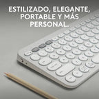 Teclado Logitech Pebble 2 K380s Blanco Español Idioma Español Latinoamérica