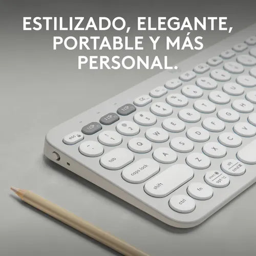 Teclado Logitech Pebble 2 K380s Blanco Español Idioma Español Latinoamérica