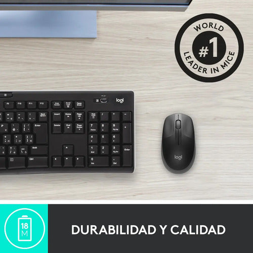 Mouse Inalambrico Logitech M190 Gris Full Size Gris Marengo