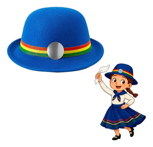 Sombrero Nortino Infantil Azul Deploy Ajustable Material Reciclado Estandar Liso
