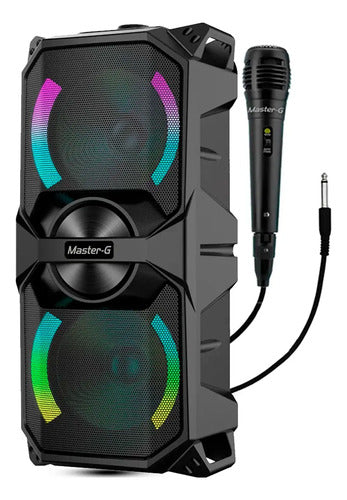 Parlante Karaoke Master-g Mgluxor Bluetooth  5.3  6,5x2 Tws Negro
