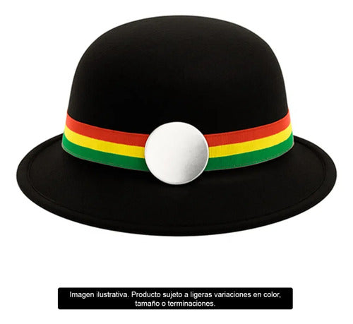 Sombrero Gorro Nortino Para Niños/as Fiestas Patrias Danzas Color Negro Diseño De La Tela Lisa Talla Estándar