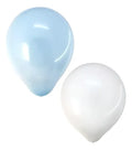 Globo Liso 23cm #9 Bolsa 50uds Los Colores - Cotillon Color Celeste Y Blanco Celeste/blanco