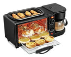 Maquina Desayuno 3 En 1 Horno Cafetera Sartén Sokany Util Negro