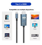 Cable Usb C A Hdmi 4k De 2 Metros Tipo C 3.1 Alta Velocidad