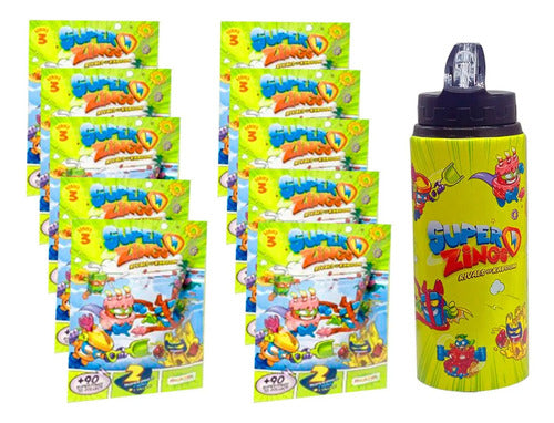 Pack 10 Superzings Twopack Coleccionable + 1 Botella Serie 3