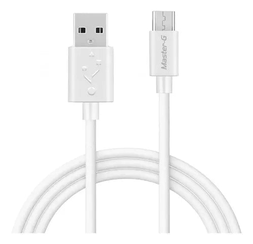 Cable Micro Usb A Usb-a Master-g Carga Rapida Power 2.1a 1m Blanco