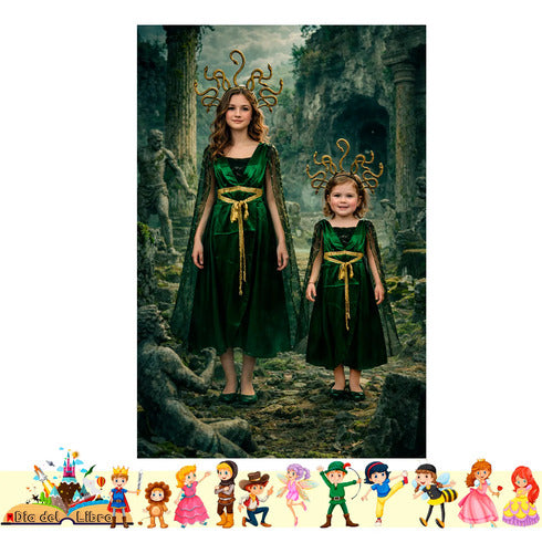 Disfraz Medusa Cuentos Infantiles Dia Del Libro Halloween Verde