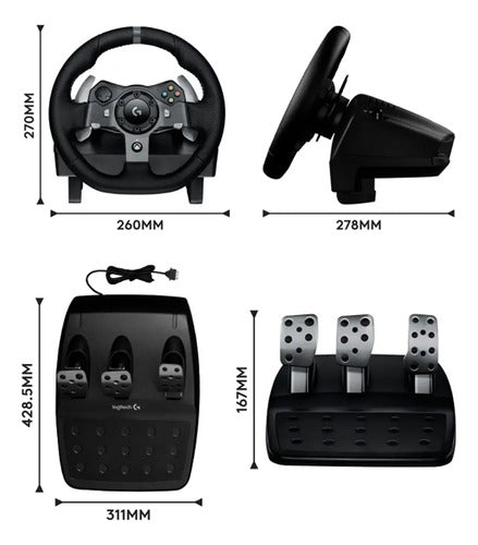 Volante Y Pedales Logitech G920 Xbox Series X/s /xbox One/pc Negro