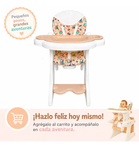 Silla De Comer Bebé 4 En 1 Reclinable Mesa Silla Infantil Silla 4 En 1 Blanco