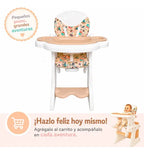 Silla De Comer Bebé 4 En 1 Reclinable Mesa Silla Infantil Silla 4 En 1 Blanco