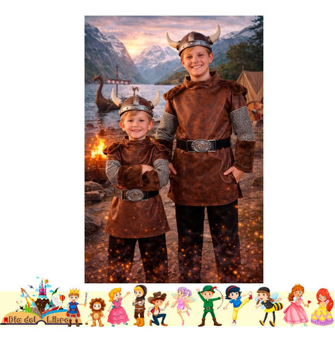 Disfraz Vikingo Celebracion Dia Del Libro Niños Marrón