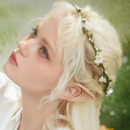Orejas Duende Elfos Vulcano Navidad Halloween Fiesta Cosplay Beige