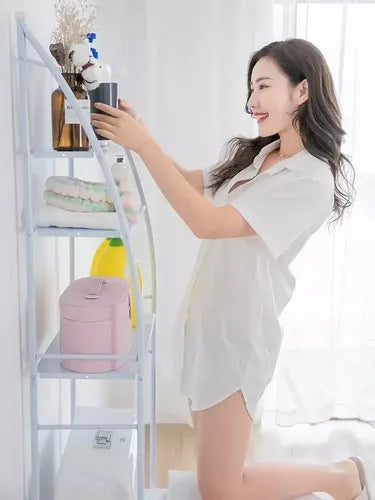 Estante Mueble Organizador Baño 3 Niveles Color Blanco   Blanco