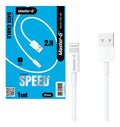 Cable Lightning A Usb-a Master-g Carga Rapida Power 2.1a 1m Blanco