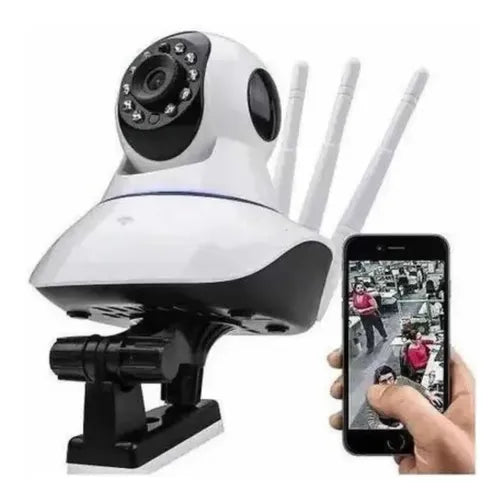 Camara Ip Wifi 1080p Onvif 2m Hd Visión Nocturna 360 Grados Blanco