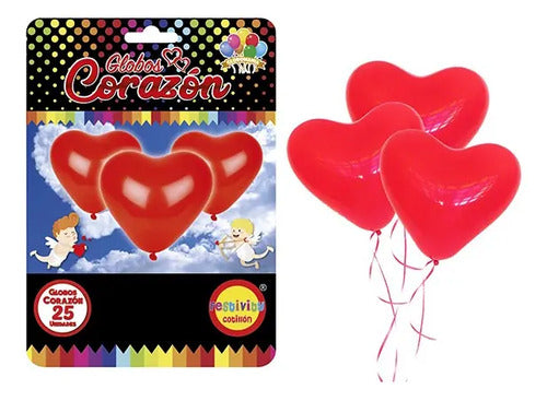 25 Globos Corazones Rojos San Valentin Cumpleaños Regalos Rojo