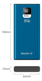 Cargador Portatil Bateria Power Bank Master-g 10000mah 22.5w Azul