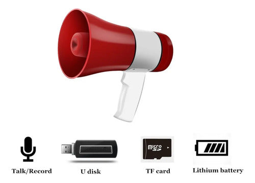 Megafono Altavoz 619u Bluetooth 50 Watts Portatil Recargable