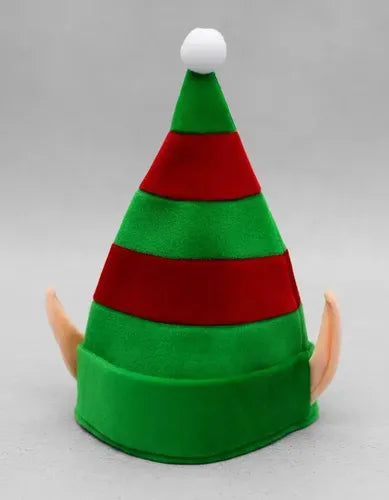 Pack 6 Sombreros Gorros Navidad Duende Elfo Orejas Navideño Verde