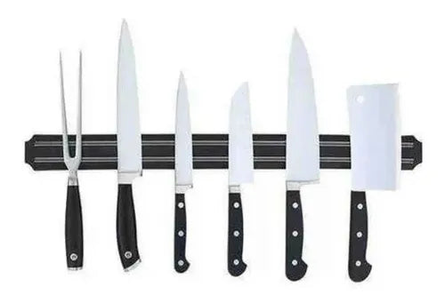 Barra Iman Magnetica Para Cuchillos 33cm  Negro