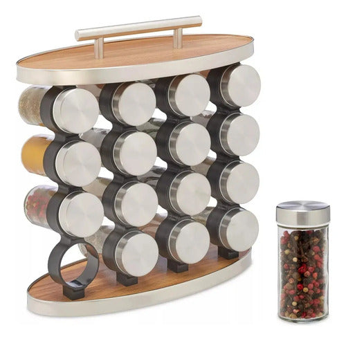 Set Condimentero Especiero Para Cocina 16 Pcs Beige