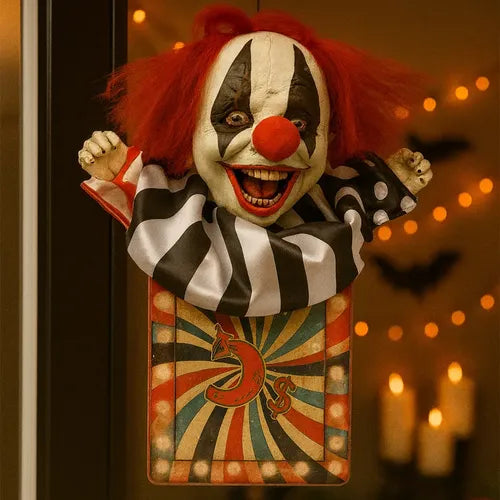 Payaso Satanico Saltarin Decoracion Terror Halloween 28 Cm