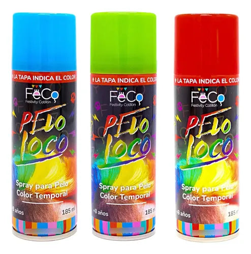Pack 48 Spray Pintura Para Cabello Temporal Varios Colores Surtido