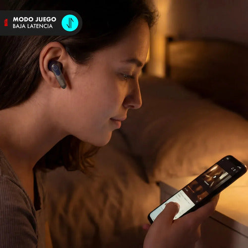 Audifonos Bluetooth Blik Game-x Baja Latencia 30 Hrs Azul