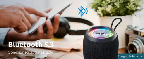Parlante Portatil Master-g Mggrenade Bluetooth 5.3 8w Tws Negro