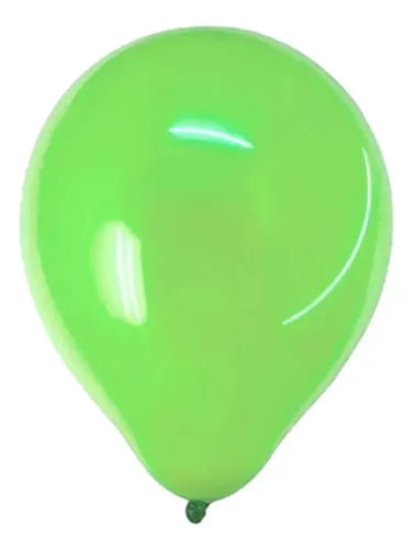 Globo De Látex Liso Verde Lima De 23 Cm, Pack De 50 Unidades
