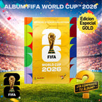 Pack Album Oro Tapa Dura + 25 Sobres Fifa World Cup 2026