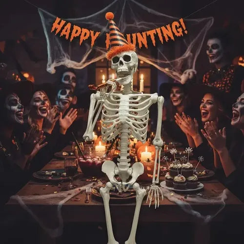 Esqueleto Decorativo Accesorio Adorno Fiesta Halloween 153cm