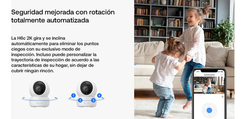 Camara Wifi Ezviz H6c 2k+ Seguimiento Inteligente Interior Blanco