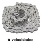 Cadena 116 Links Para Bicicleta Ruta Ic51 De 8 Velocidades Plateado